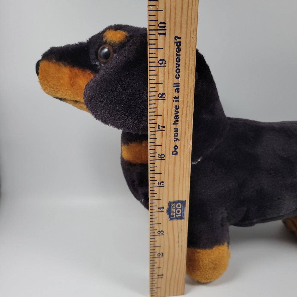 Melissa & Doug Dachshund Weiner Dog 20"‎ Plush Black & Tan Realistic Puppy - Picture 13 of 13